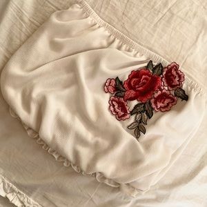 Embroidered Tube Top